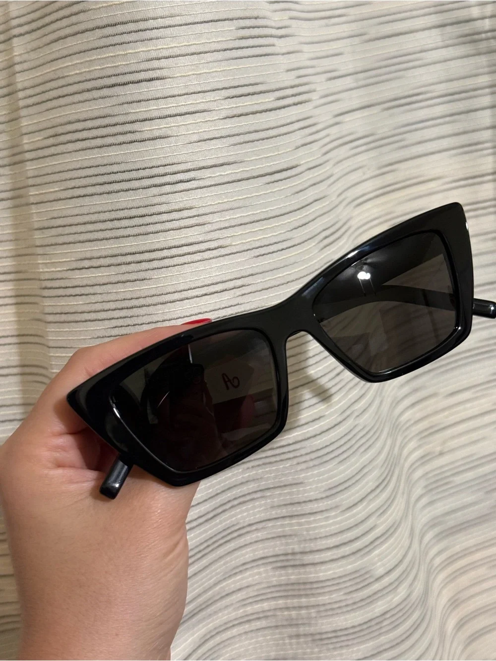 Saint Laurent Glossy Black Cat-Eye Sunglasses
